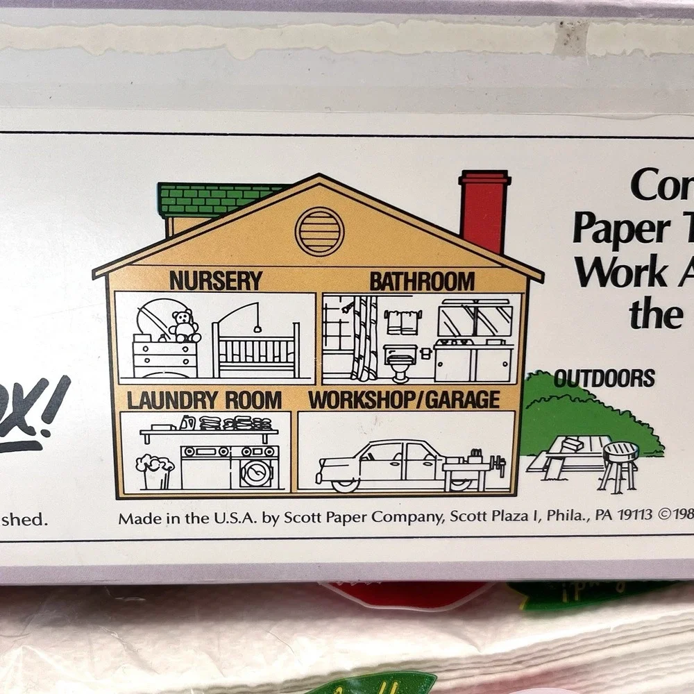 Vintage Scott 1987 Seashell Paper Hand Towel Bathroom Prop Pastel Lot (2)